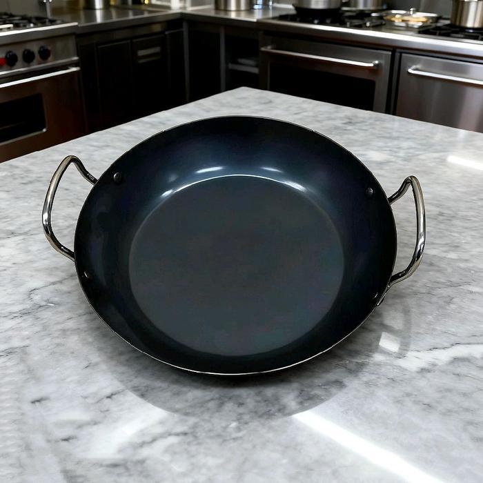 Paella Pan Non Stick Frypan Black Steel Wajan Baja Wajan Paella - Panmaster Promo