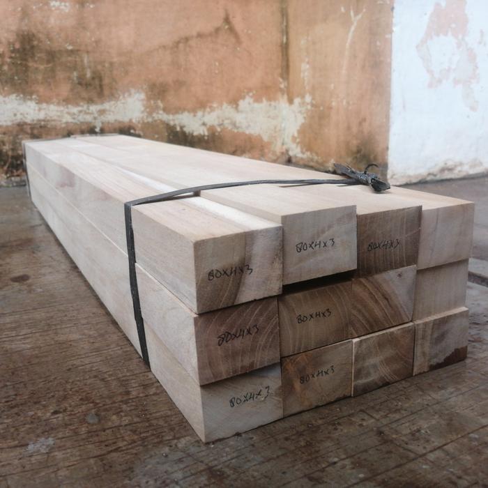 Terbaru Kaso Kayu Jati Perhutani Asli 80X4X3Cm