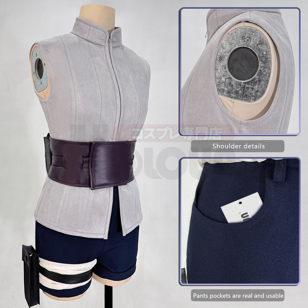 HOLOUN Hyuga Hinata Anime Cosplay Costume Wig Halloween Christmas Gift Convention Top Shorts Waist