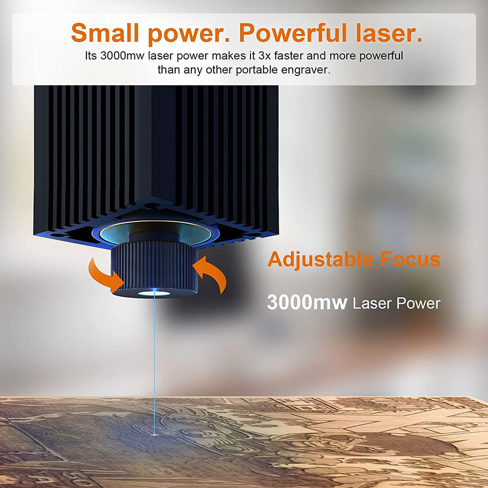 Wainlux Laser Engraver K6 3000mw CNC Bluetoot Mini Laser Engraving Machine DIY Logo Mark Printer