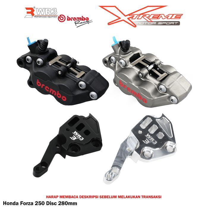 Breket Kaliper WR3 Depan With Brembo 4P1P Forza / ADV 160 150 / KTM Duke RC 200 250 390