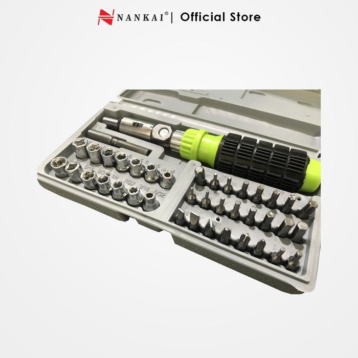 "New" Obeng Sock Set 41 Pcs / Kunci Obeng Socket 41 Pcs Nankai