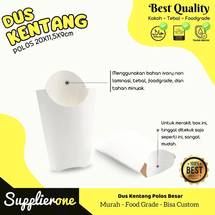 Dus Kentang Goreng Panjang isi 50pcs, Box kentang, Kemasan kentang Goreng