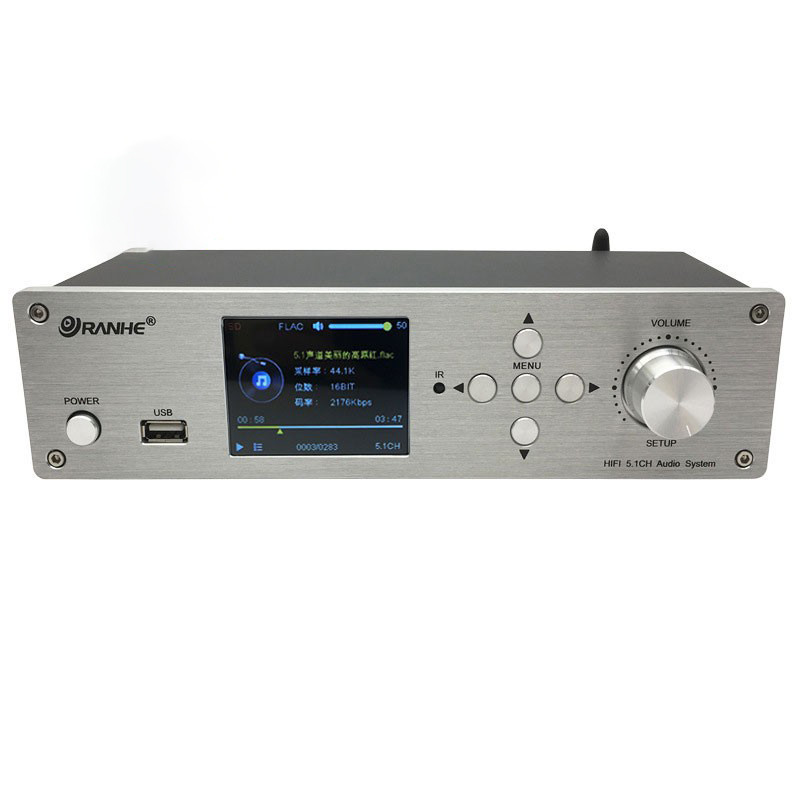 5.1CH Audio Decoder Bluetooth 5.0 4K60Hz HD-MI 2.0 Switcher 2 In 1 Out ARC Converter PC-USB DAC DTS