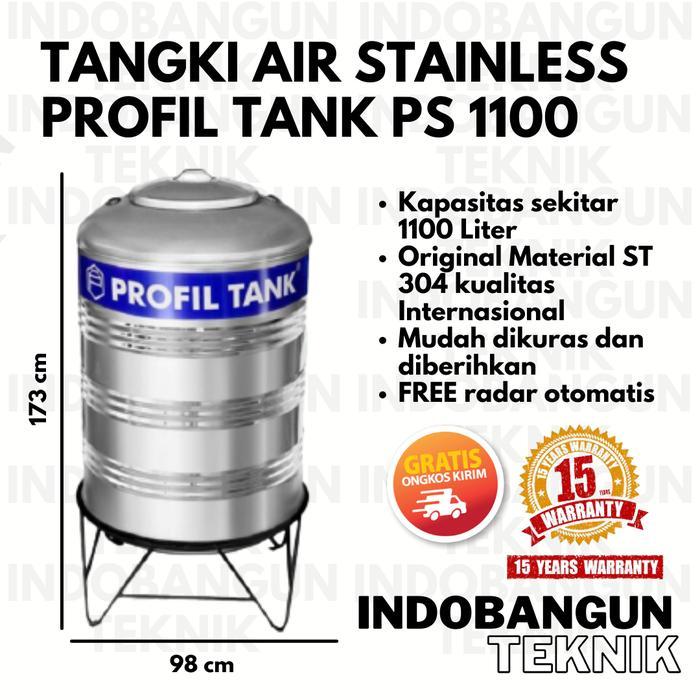 Toren Tangki Tandon Air Profil Tank Stainless PS 1000 Liter 1100 Liter - SBY SDA