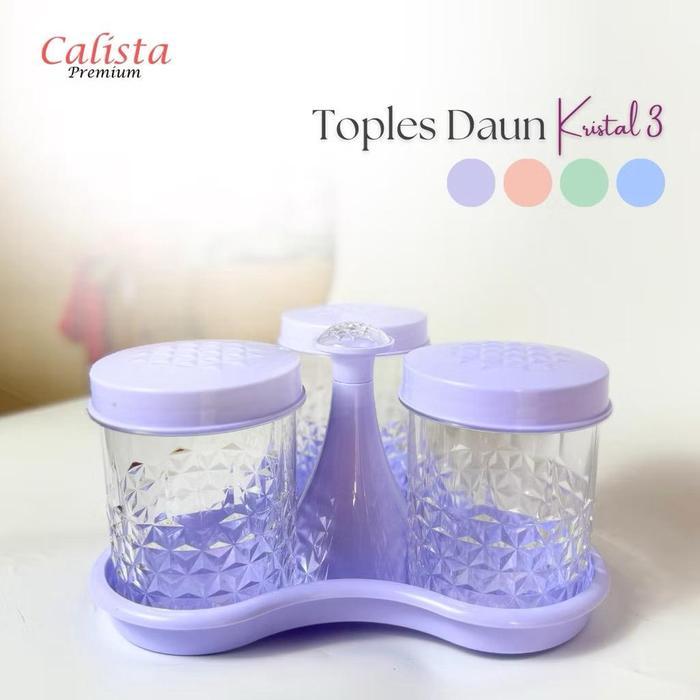 Toples Kistal 3 Daun Akrilik Lebaran Viral