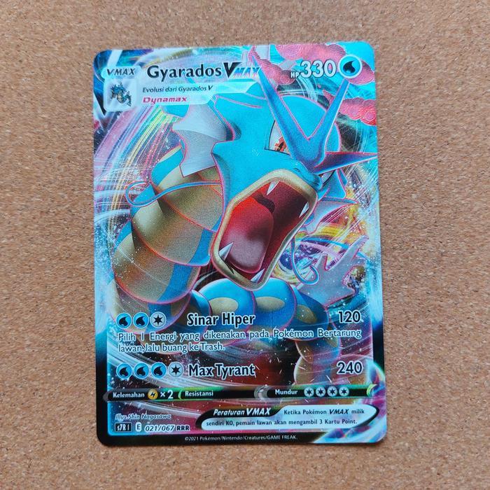 Gyarados VMax RRR 008/067 pokemon Indonesia arus langit biru s7r