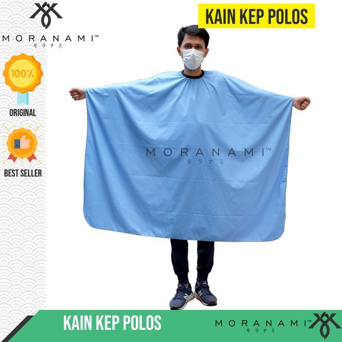 Kain Kep Kip Cukur Rambut Kain Pangkas Rambut Motif Warna Polos Biru New