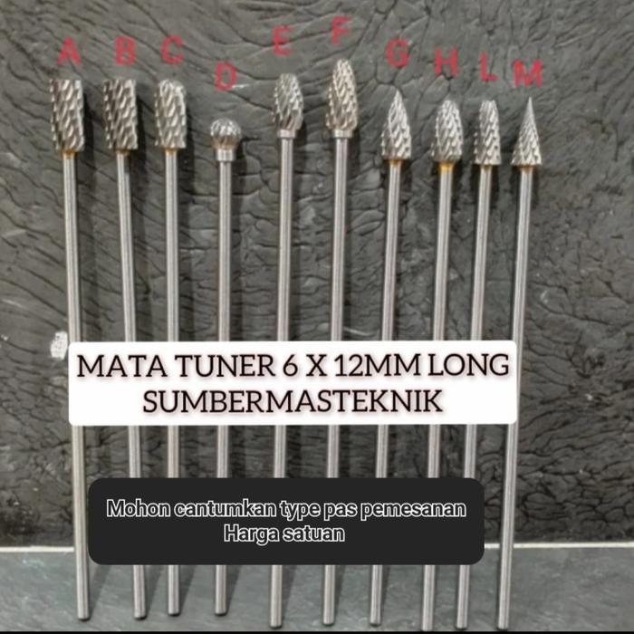 Mata Tuner Long 6 X 12Mm Mata Rotary Carbit Mata Cuner Mata Bor Besi