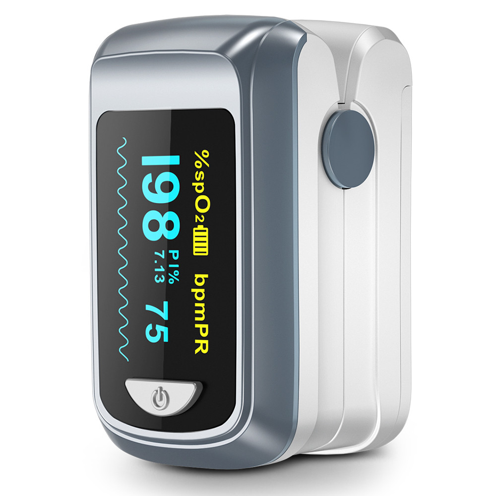 HealthTree Finger Pulse Oximeter SPO2 PR PI RR Blood Oxygen Saturation Meter Heart Rate Monitor OLED