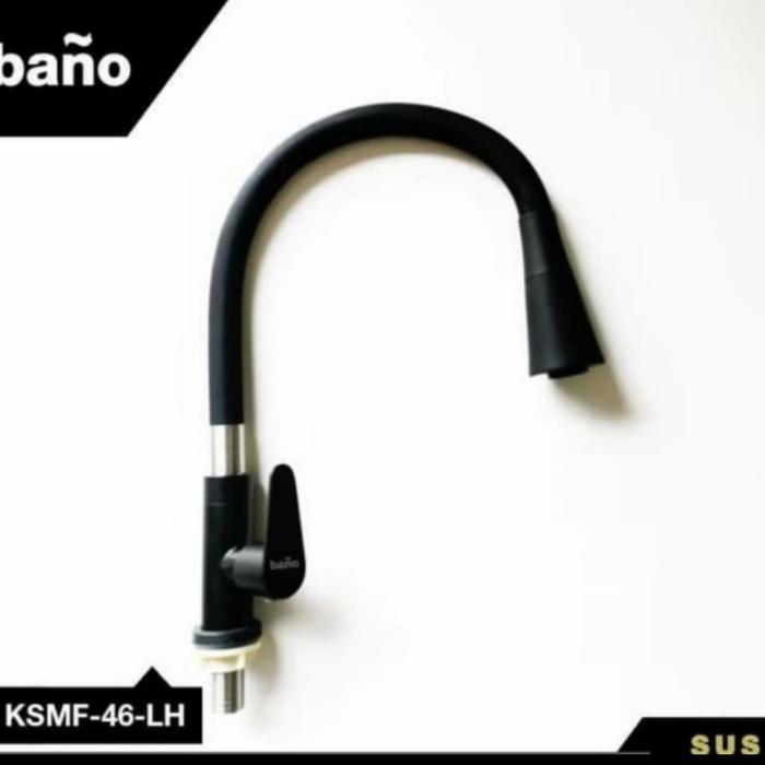 kran angsa meja fleksibel full black