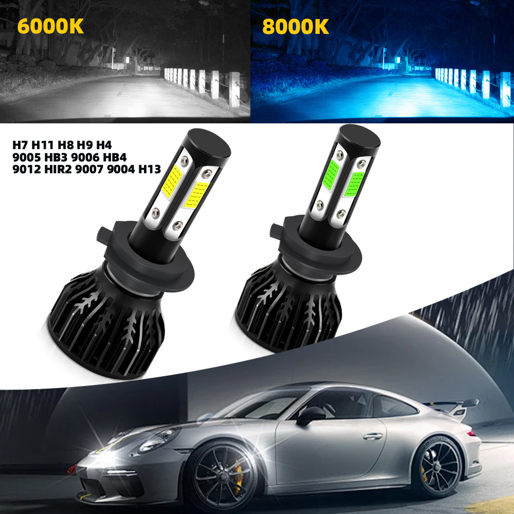 50000lm 180W Car LED Headlight H7 H4 H11 6000K 8000K 9007 9004 H13 HiLo Light Bulbs HB4 HB3 9006