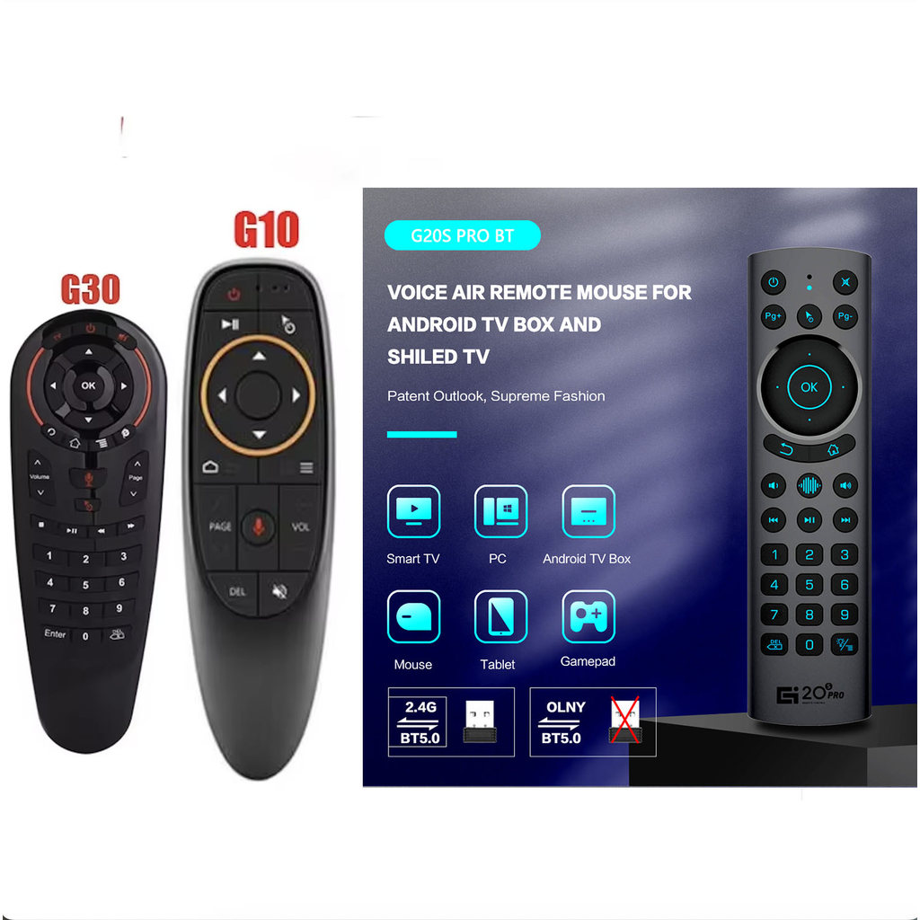 G10/G20s pro BT /G30 Remote control 2.4G Wireless Voice Air Mouse Gyro Smart remote for Game android