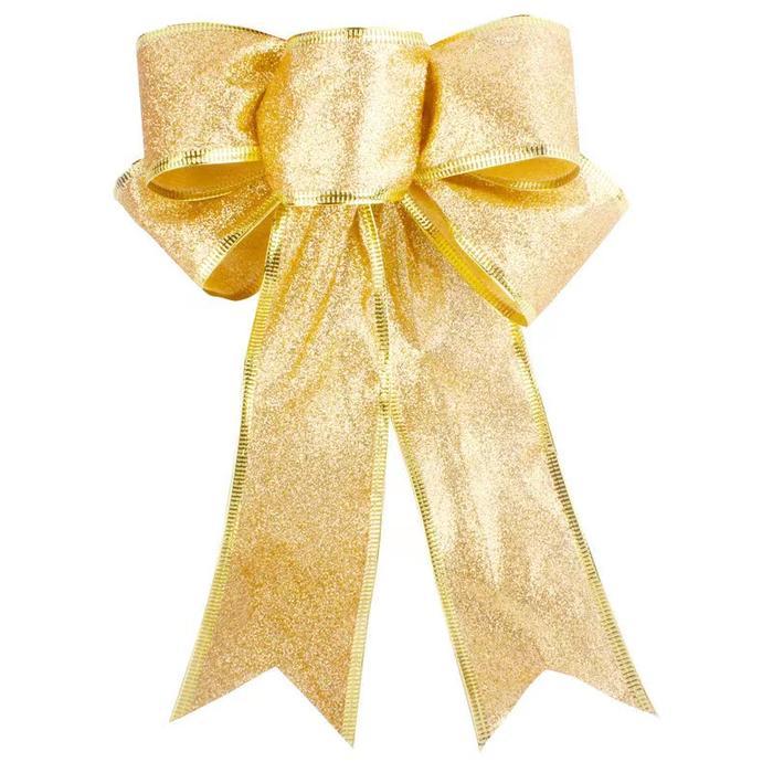 Pita Natal Hias Siap Pakai Pita Dekor Hampers Pita Tarik Natal Glitter Terlaris