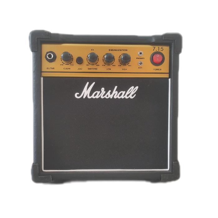 Amplifier Mini Gitar Bass Roxette 4Inch 3Input Suara Mantaps Untuk Dalam Ruangan Amplifier Rumah