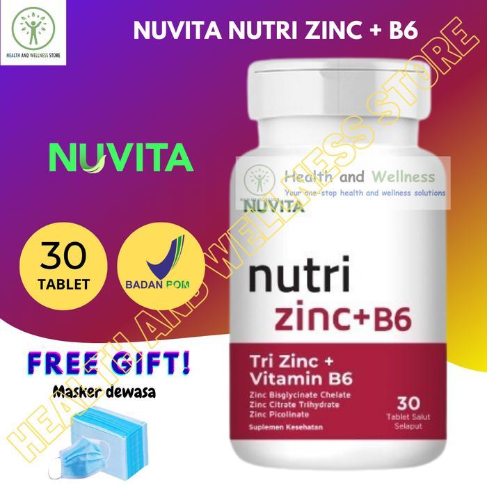 NUVITA NUTRI ZINC B6 30 TABLET TRI ZINC + VITAMIN B6