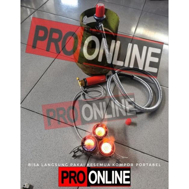 KONVENTER - CONVERTER KOMPOR PORTABE UNTUK GAS LPG / ADAPTOR GAS KALENG KE GAS TABUNG LPG Portable