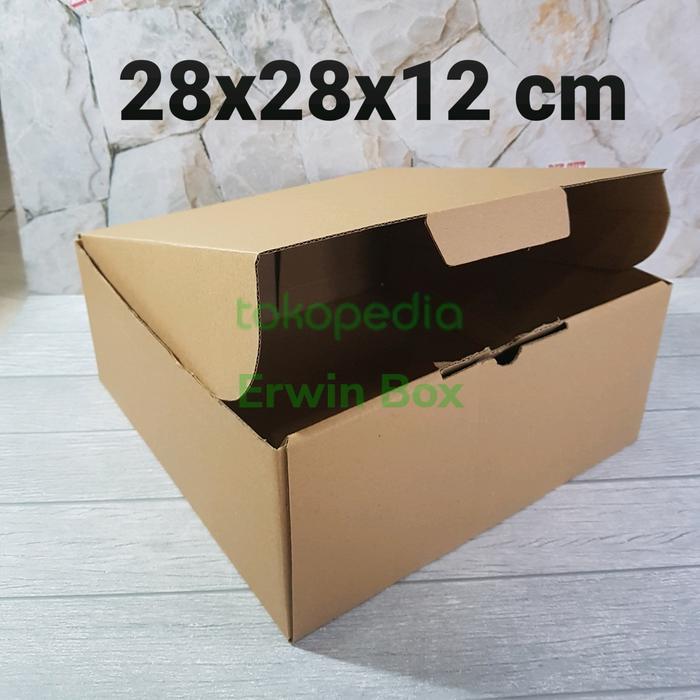New Kardus Box uk. 28x28x12 cm Kotak Karton Die Cut Rumah