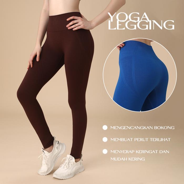 Celana Legging Sport Legging Yoga Zumba Olahraga Highwaist Seamless