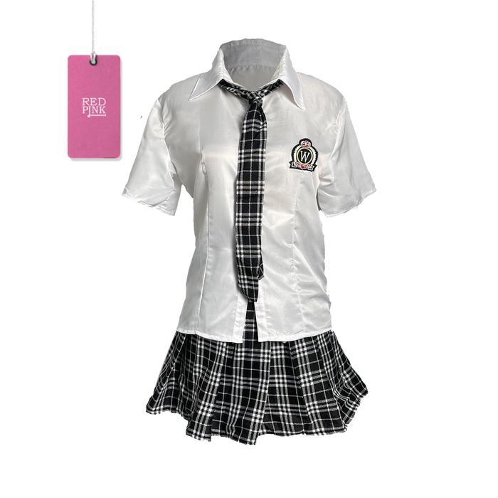[ RedPink ] Custome Cosplay Stelan Lingerie Seragam Student Pelajar School Jepang Cute Seksi Girl