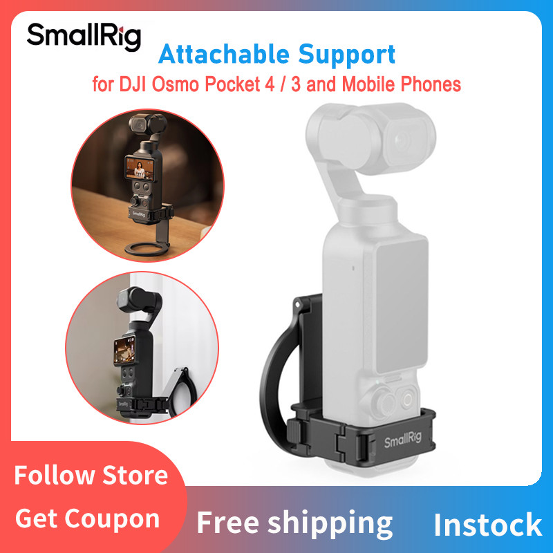 SmallRig Attachable Support for DJI Osmo Pocket 4 / 3 and Mobile Phones Magnetic Mount Stand with