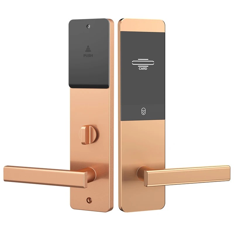Wireless hotel card reader door lock hotel security lock with software