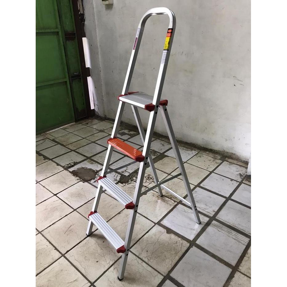 Fortuna Tangga Lipat Aluminium Apollo 4 Step 160 Cm + Pegangan