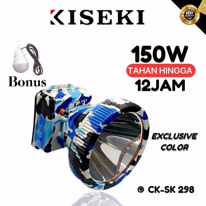 Kiseki Senter Kepala CK-SK298 High Quality 100/150 Watt Senter Kepala Jumbo Headlamp Army Jumbo