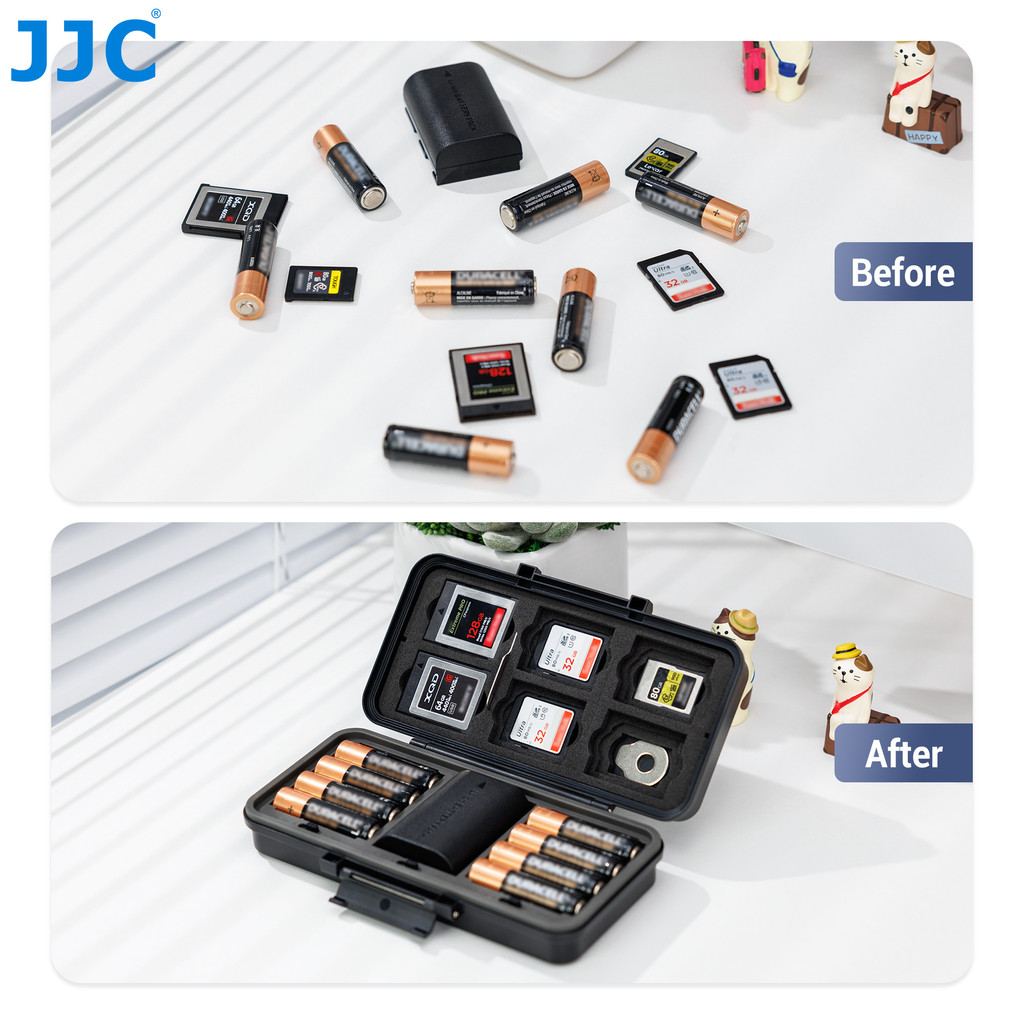 JJC Camera Battery Memory Card Storage Case for 6 SD Card 6 CFexpress Type-B/XQD 5 CFexpress Type-A