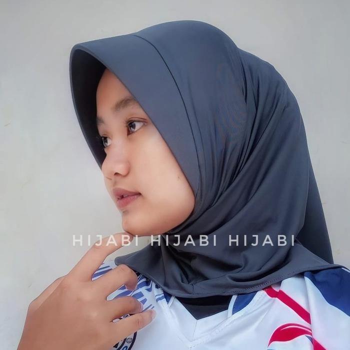Hijab Sport Instan Slim Pet Kecil Antem Jersey Premium Kerudung Olahraga Hijab Sporty By Hijabi