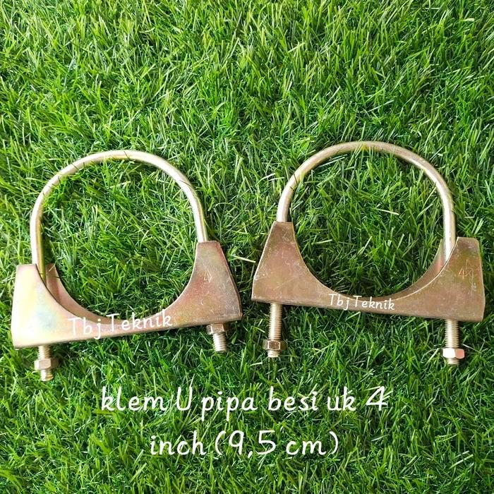 klem U pipa besi/klem knalpot/klem setrok 4 inch