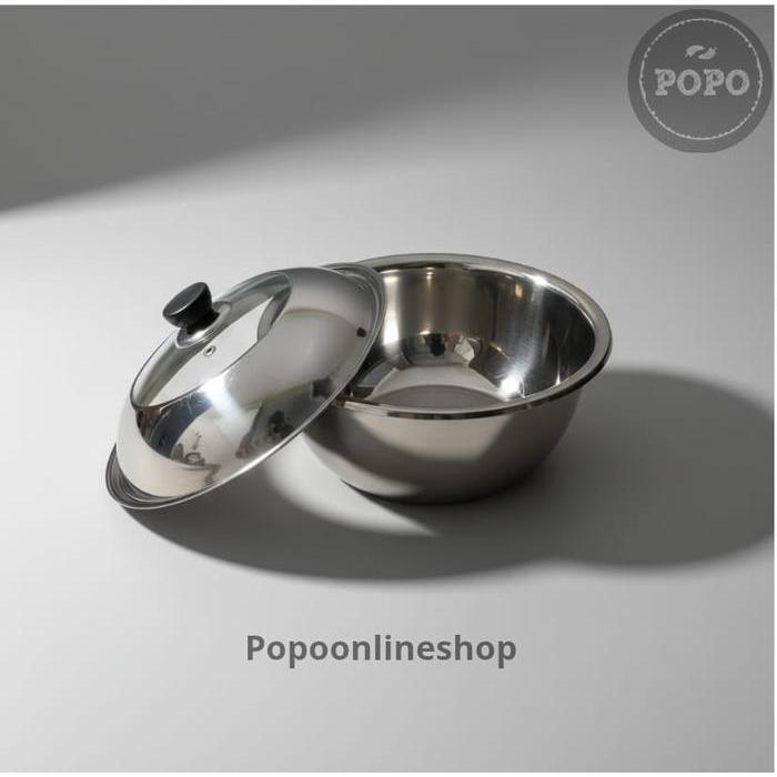 Baskom Korea Stainless Mangkok Jumbo Mixing Bowl Adonan Kue Lauk