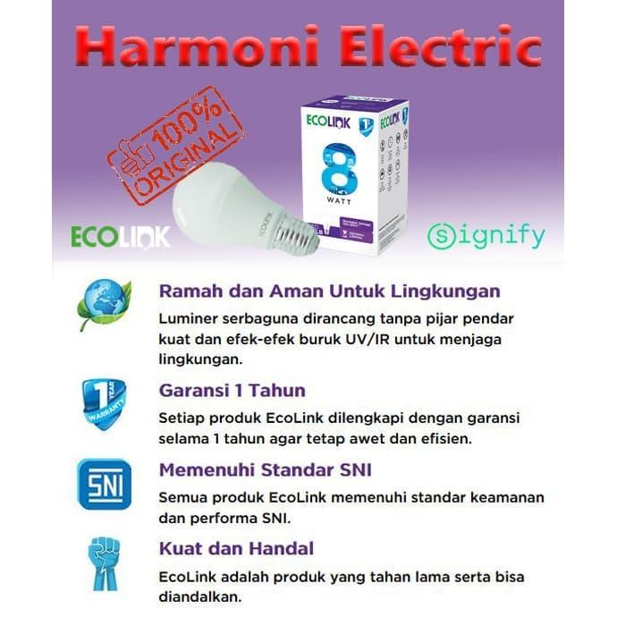 "New" Lampu LED ECOLINK 8W 8 W 8 Watt Cahaya Putih Promo