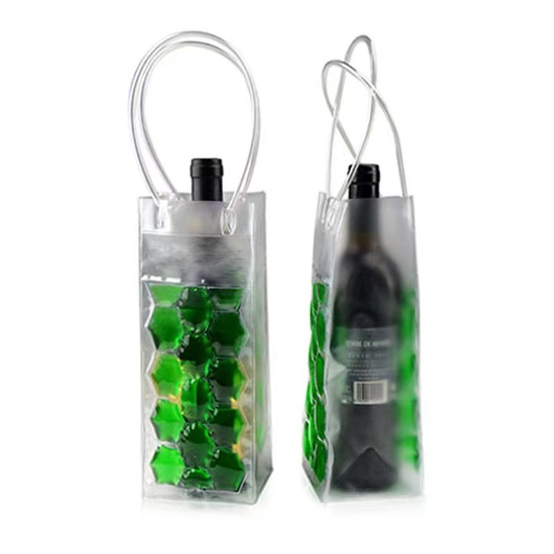 Ice Wine Chiller Cooling Gel Clear Freezer Bag for Wine Bottle Chiller Cooler for Red White