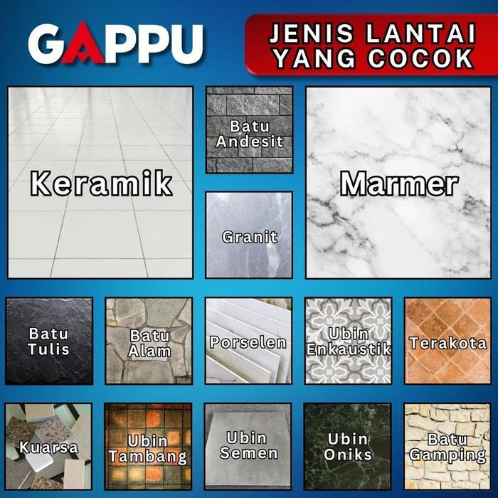 GAPPU Wax & Sponge for Easy Application nat lantai keramik marmer epoxy resin