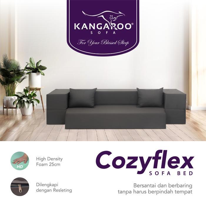 Kangaroo Sofa Bed Busa Cozyflex Lipat Kasur Multifungsi - Tebal 25cm Ukuran 100x200cm - 25x100x200