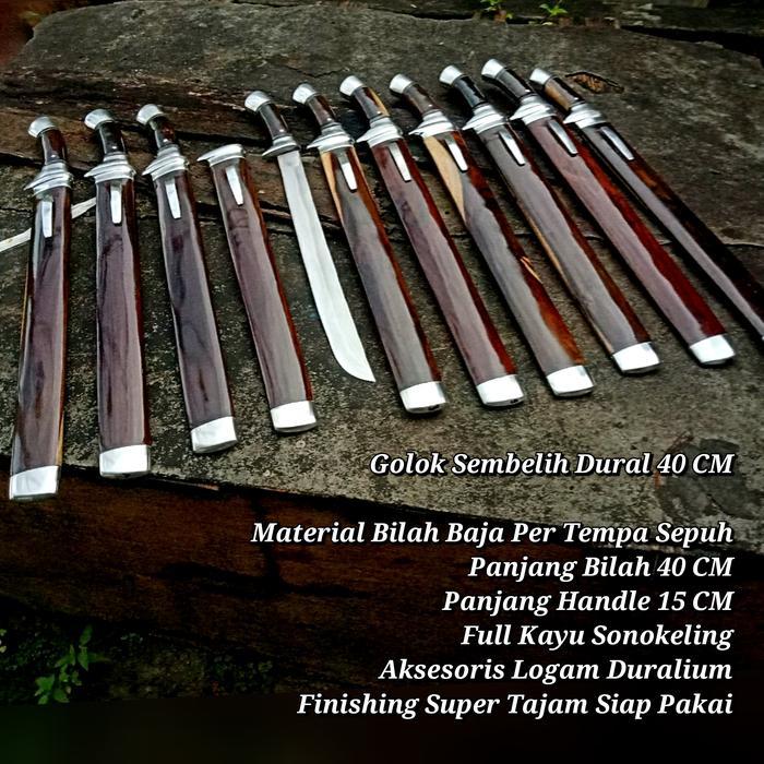 Golok Sembelih sapi Baja HSS Custom Super Tajam Siap Pakai