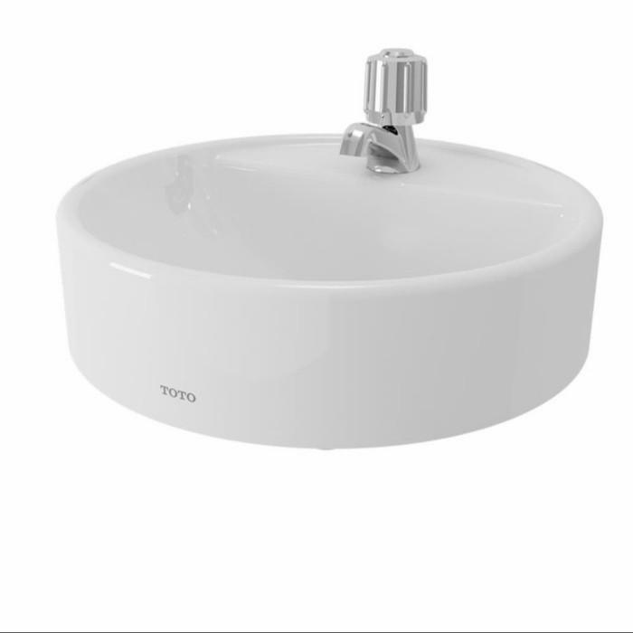 TOTO LW 652D Wastafel Bulat Atas Meja cuci Tangan keramik putih
