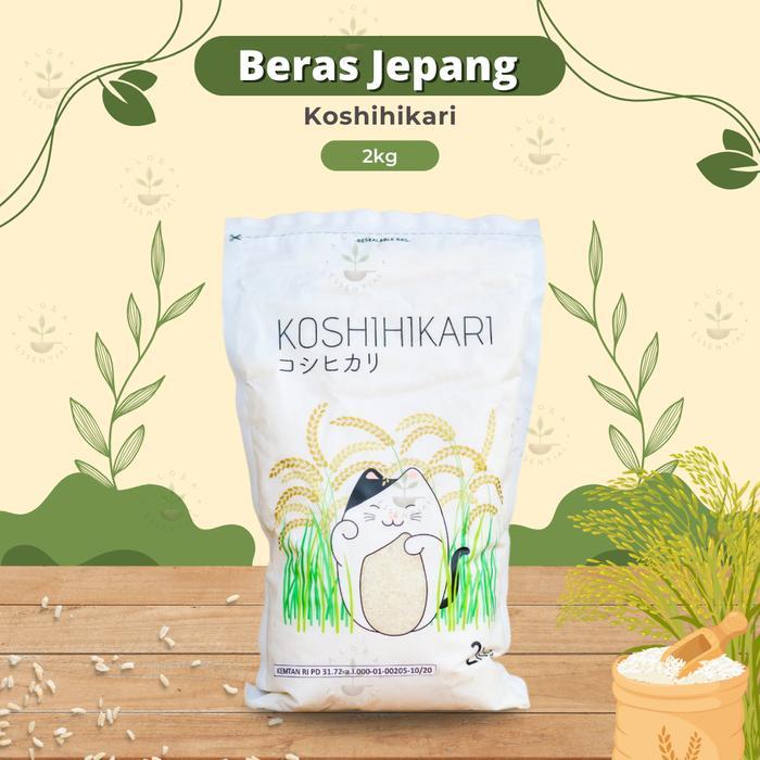 Beras Jepang Japonica Koshihikari 2 Kg - Beras Jepang Organik MPASI wangi