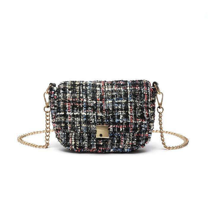 Honyan Tas Selempang Wanita Wicha Sling Bag Kulit Rajut Kekinian Tas Fashion Wanita Trendy Import