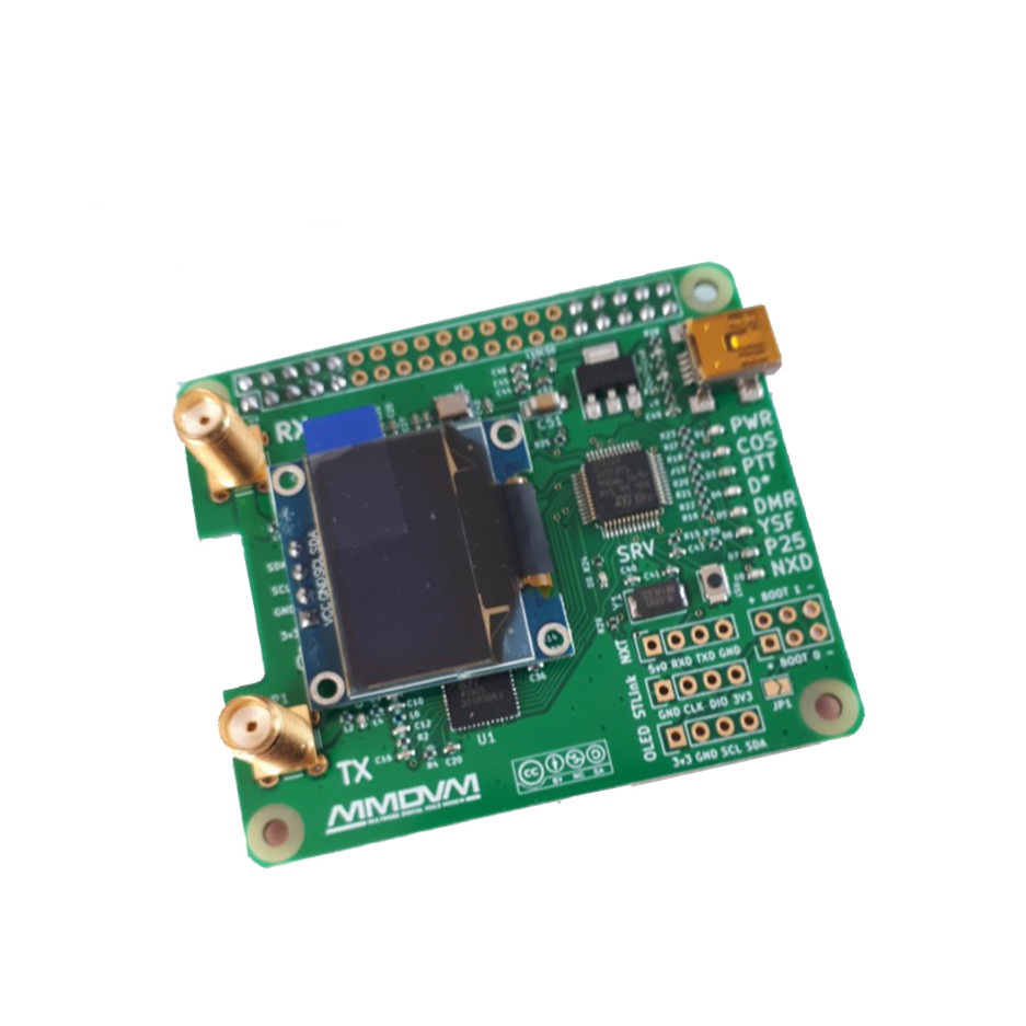 NEW V1.3 MMDVM_HS_Dual_Hat MMDVM Duplex RX TX UHF VHF Hotspot board + Antenna + OLED Support P25 DMR
