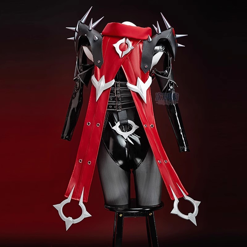 Anime Rivals Invisible Cosplay Costume Wig Women Sexy Leather Bodysuit Helmet Glove Outfit Halloween