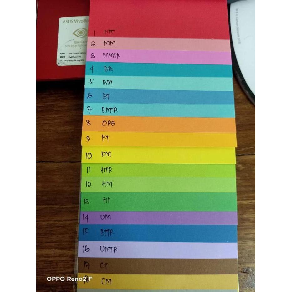 Kertas Bufalo Folio Warna / Kertas Cover Bufalo Warna Polos