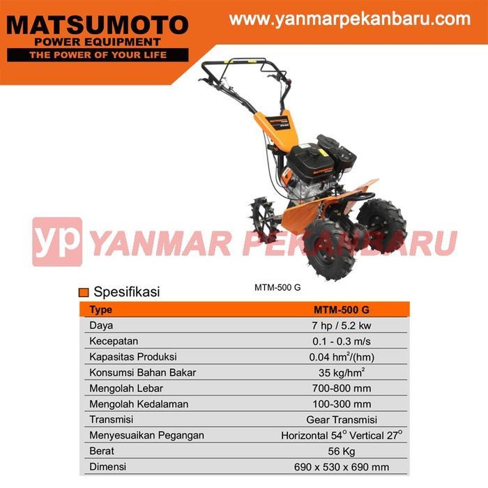 Mesin Bajak Sawah / Traktor Tangan / Mini Tiller MTM 500 G MATSUMOTO