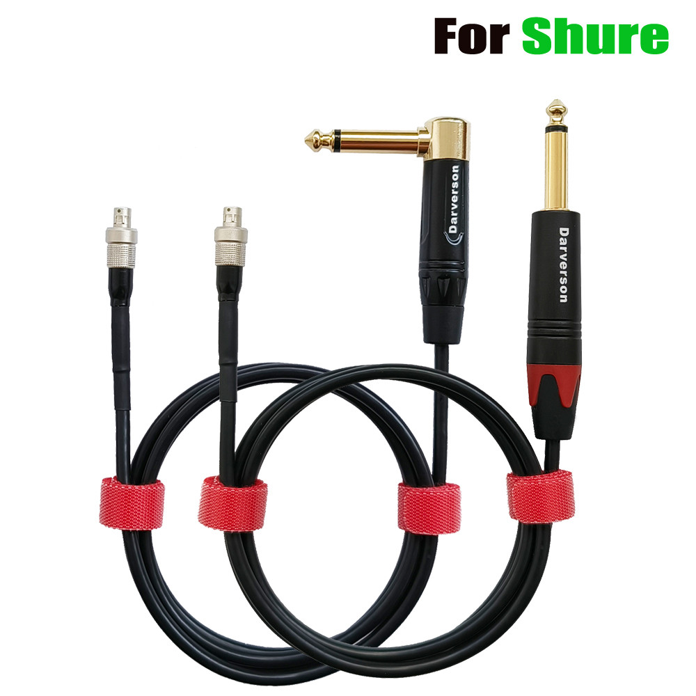 Compatible with lemo to 1/4 guitar bass instrument cable for Shure ADX1M transmitter Axient wireless