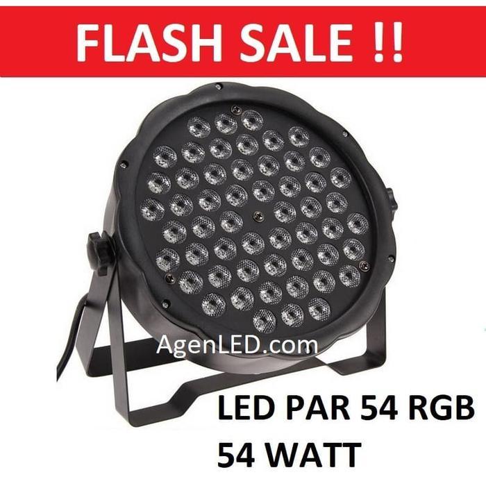 Lampu Sorot Panggung LED PAR RGB mata Disco warna warni RGBW 54 w watt