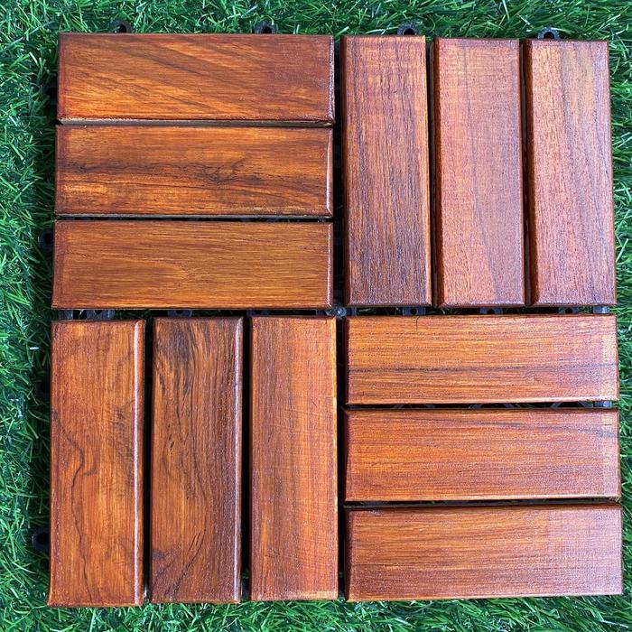Lantai kayu decking - Decking Tile Jati - lantai kayu Bongkar Pasang