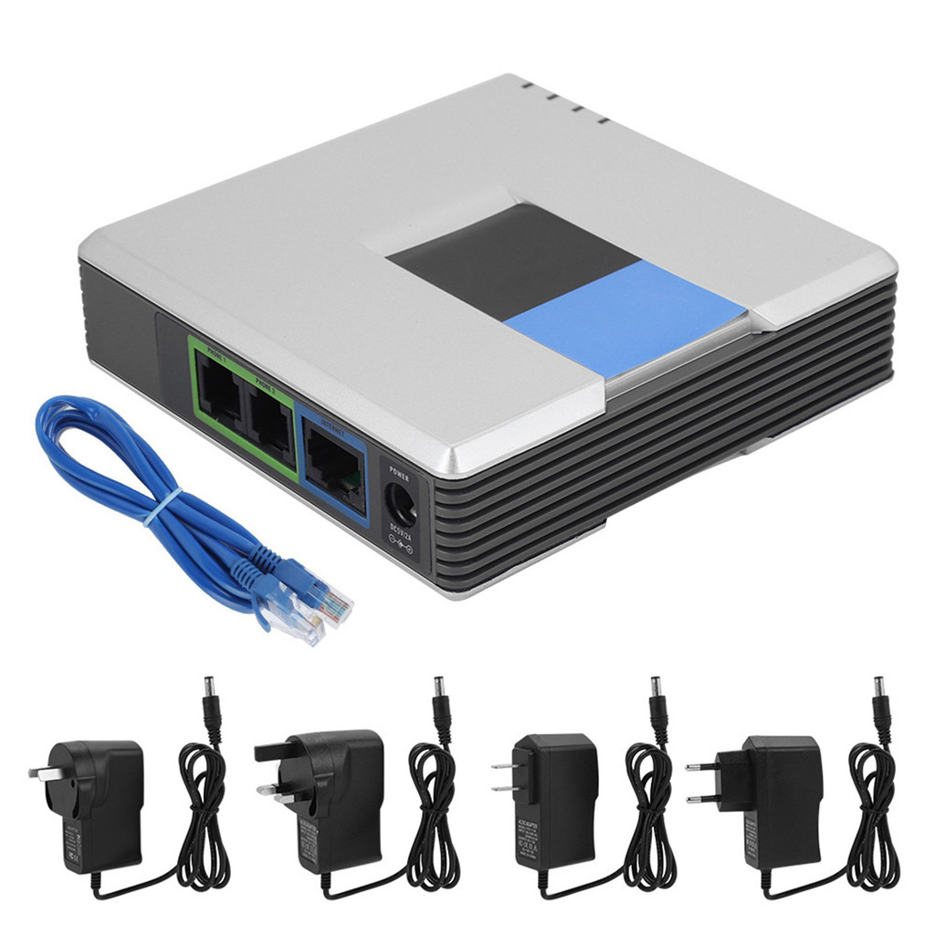 Internet Phone Adapter PAP2T Unlocked VoIP Gateway VoIP Gateway Internet Phone 2 Ports Adapter SIP