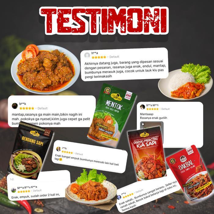 Paket Hemat Rendang + Oseng Ceker Tanpa Tulang + Rica Rica Mentok - Dapur Mama Aan Best Seller