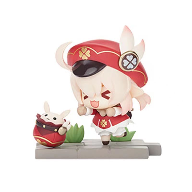 Game Genshin Impact Figure Kawaii Mondstadt Series Figurines Venti Klee Kaeya Desktop Ornament PVC